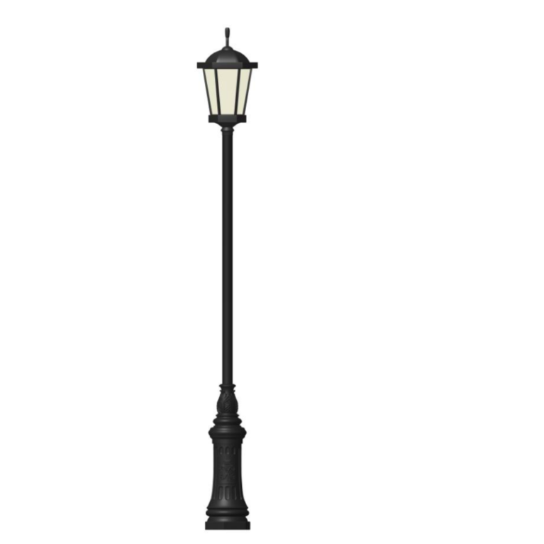 Чугунный фонарь серия CRANE-021 с 1 светильником LED 30-60Вт
