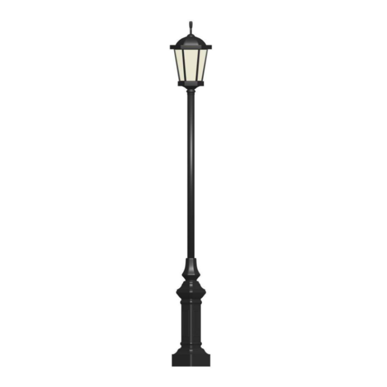 Чугунный фонарь серия CRANE-023 с 1 светильником LED 30-60Вт