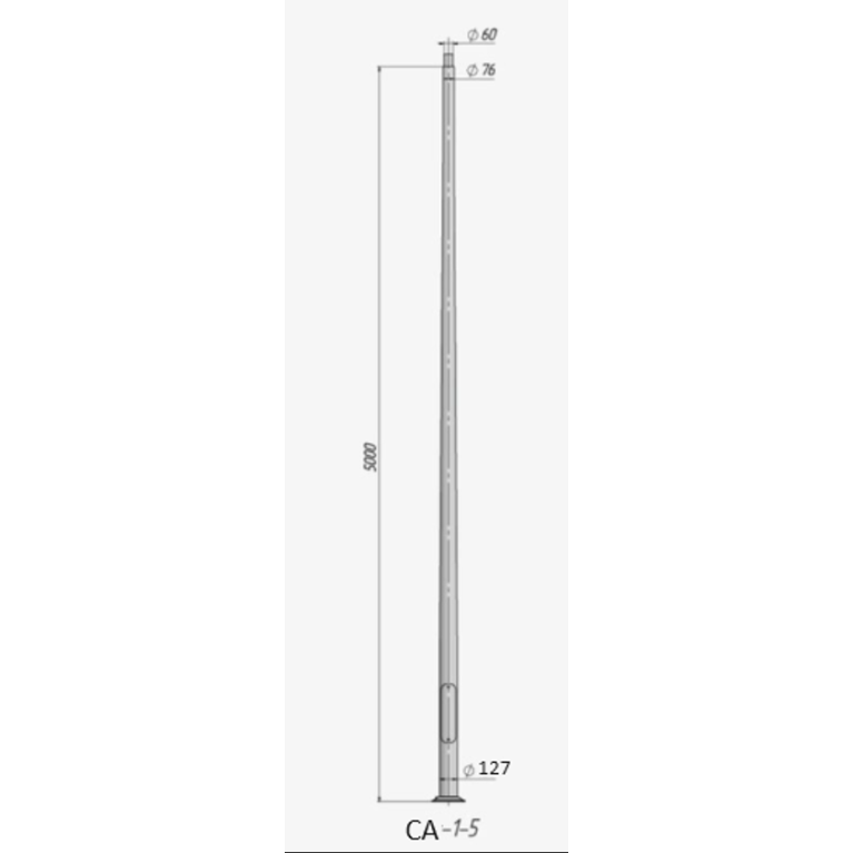 Алюминиеваякруглоконическая опора CA-1-5 CRANELED