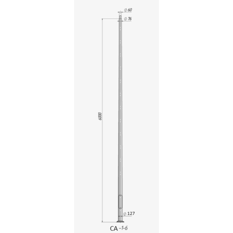 Алюминиеваякруглоконическая опора CA-1-6 CRANELED