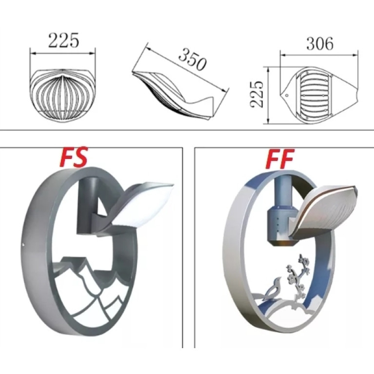 НАСТЕННЫЙ LED СВЕТИЛЬНИК серии ЛОТОС 3195-FF 10-30W 220V IP65 CRANE