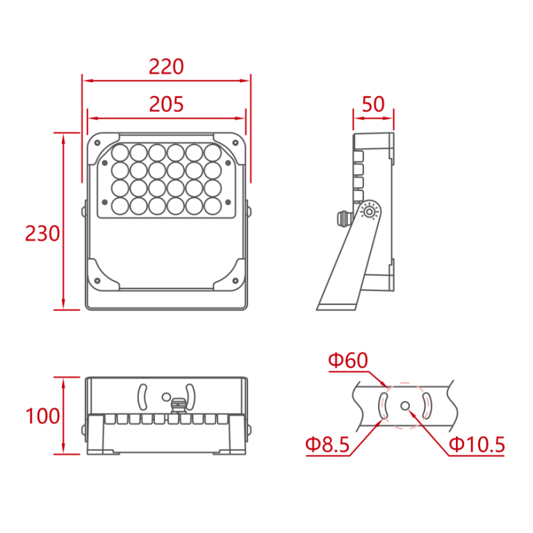Светильник серии Монако 60W RGBW L02C-006A CRANE