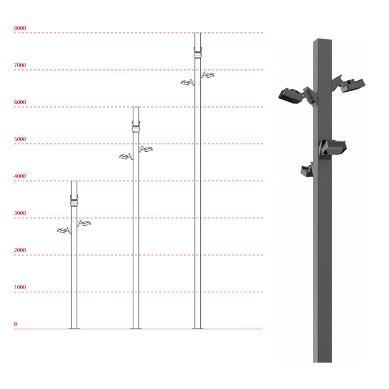 Светильник серии Монако 150W RGBW L02C-020E CRANE