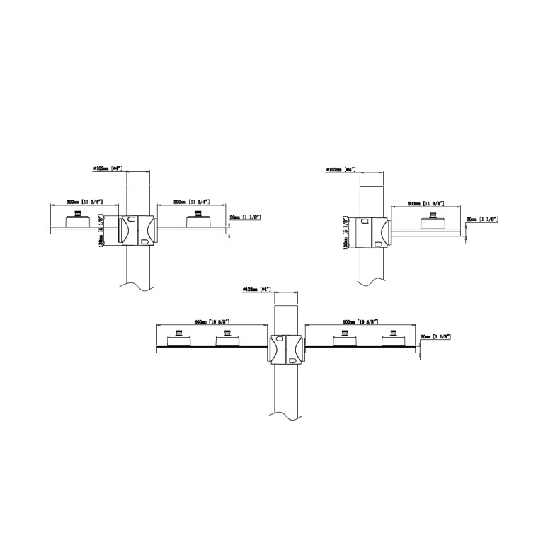 Парковый СВЕТИЛЬНИК серии Street-UFO кронштейн K20/4 80вт 220В IP67 CRANE