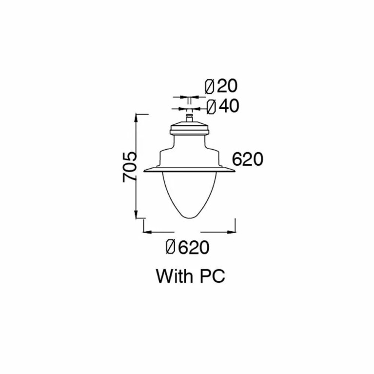 Садово-парковый LED светильник серии Таун CR-1030алюминий 60W 220V IP65 CRANE