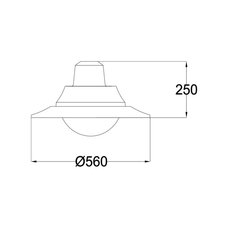 Садово-парковый LED светильник серии Таун-560 Полусфера 50W 220V IP65 CRANE
