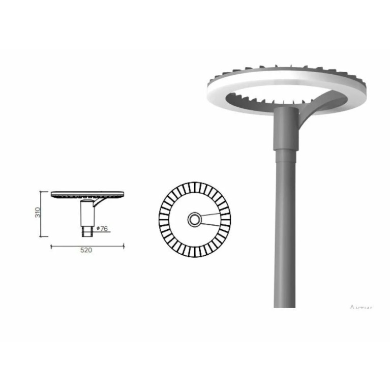 САДОВО ПАРКОВЫЙ СВЕТИЛЬНИК серии СТРИТ-5004L/1 80W 220V IP 65 CRANE