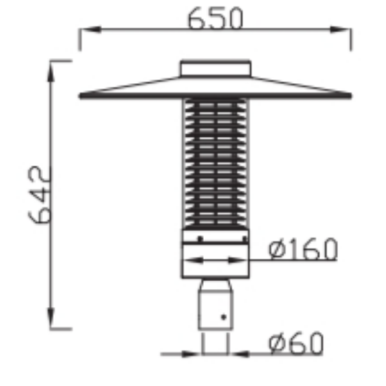 Парковый светильник серии СТРИТ-А louver с крышкой 30ВтIP65 CRANE