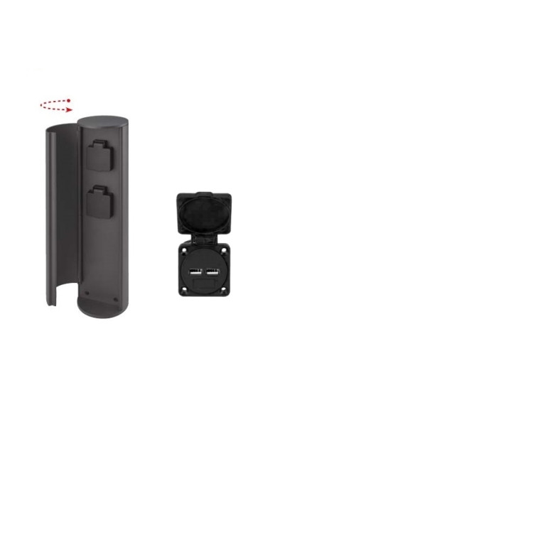 Садовая розетка серии МЕХИКО IP44 с USB разъемом H-380мм CRANELED