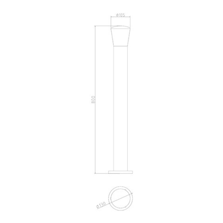 Ландшафтный светильник CRANE S012 H-800мм Е27