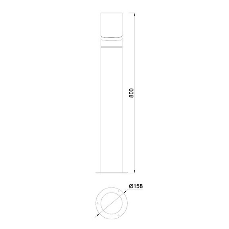 Ландшафтный светильник CRANE S013 K13 H-800мм 12Вт