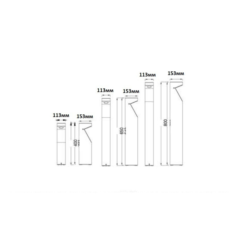 Парковый столбик LONGER-1 H-650мм10Вт CRANE