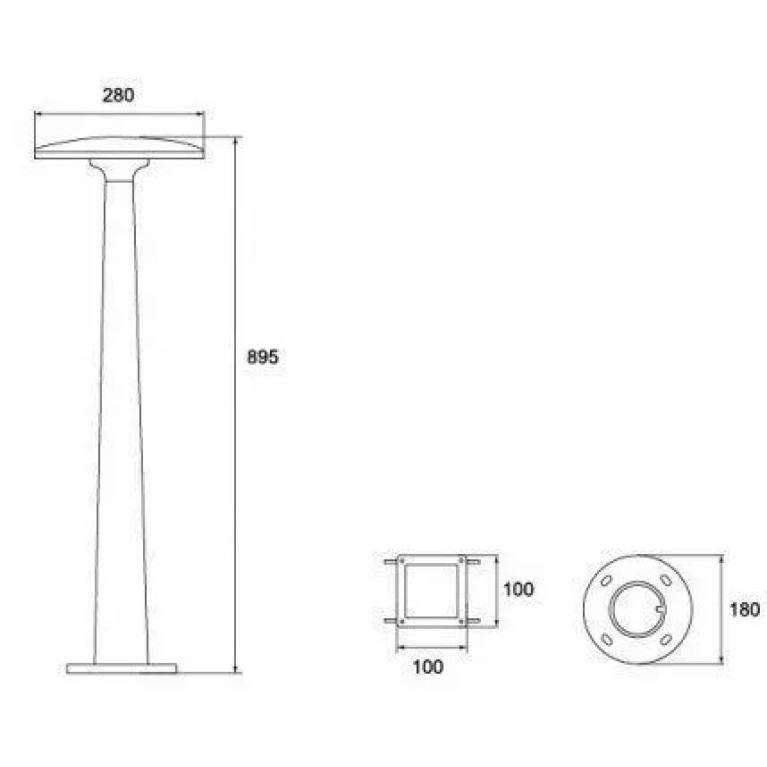 Светильник серия NUT MASH H895мм 20W IP65 220V CRANE