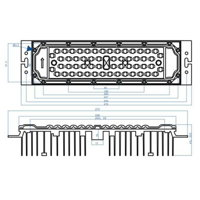 LED модуль CR-F286 56W-module Bridgelux/CREE/LUMILEDS CRANE