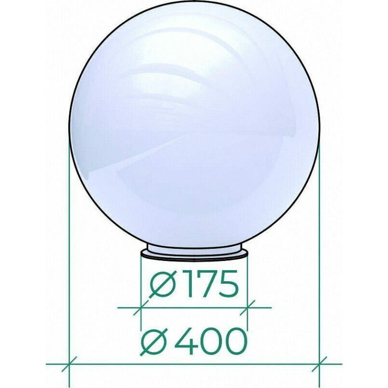 СВЕТИЛЬНИК ШАР LED 48Вт ПММА 400ММ Цвет Белая ночь основание коническое