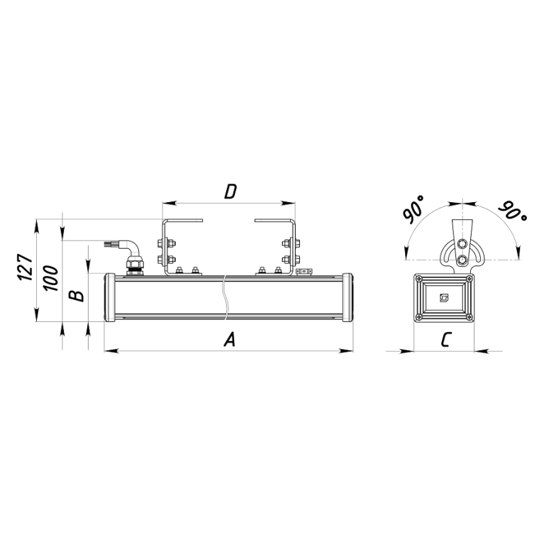 EVOLINE LED (1500) 60W A30x90 840 SL T