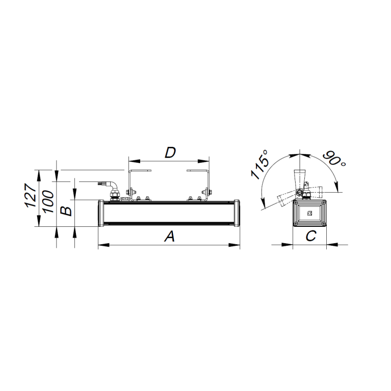 EVOLINE LED (600) 24W D15x40 TW SL DALI DT8