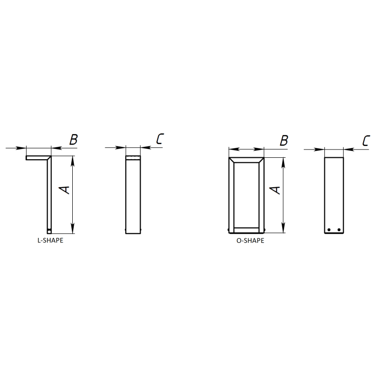 ATRIUM LED L-SHAPE 16W 830 RAL9005