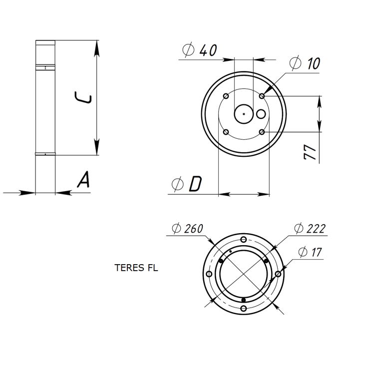 TERES 30W 840 RAL7005