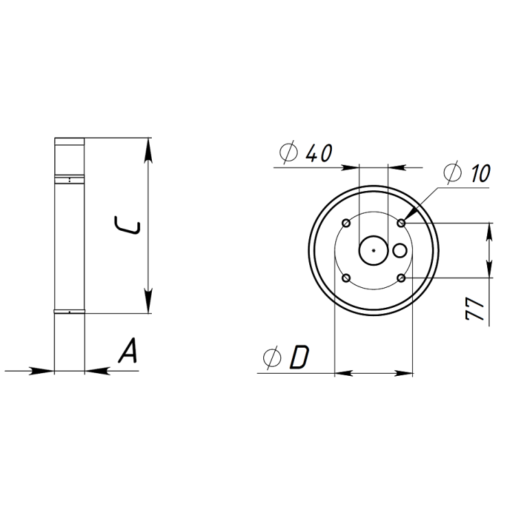 TERES MINI G2 10W 840 RAL9005