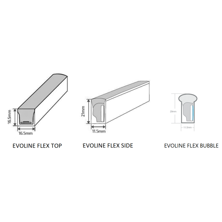 EVOLINE FLEX TOP (3000) 10W 840 WH with connector Direct