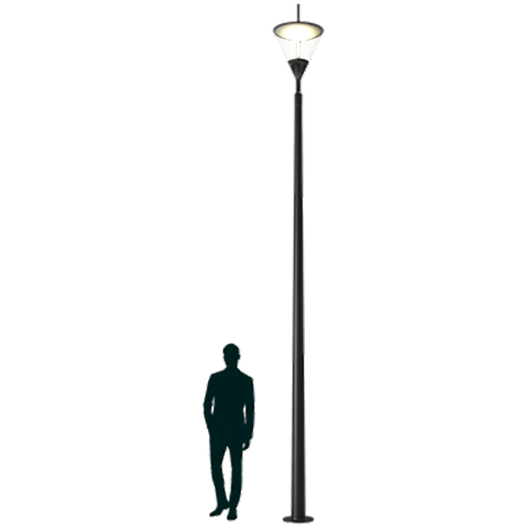 APEX LED 40W RW 830 RAL9005 POLE 4M (в комплекте ЗДФ)