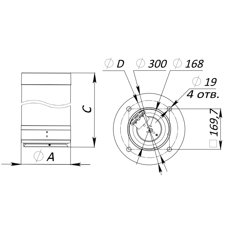 COLOSS LED 30W RS 830 RAL9005 POLE 3M (без ЗДФ)