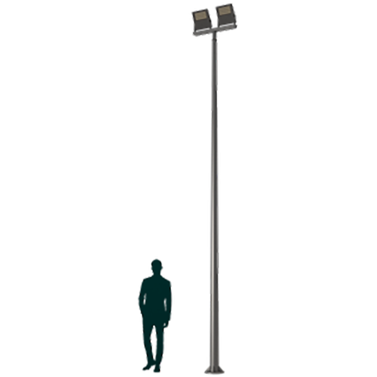 LEADER LED 100W D75 740 RAL9005 T-POLE 7M (в комплекте ЗДФ)