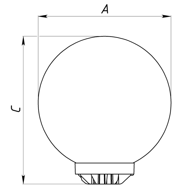 SFERA LED 40W DK 840 RAL9005 class II RU