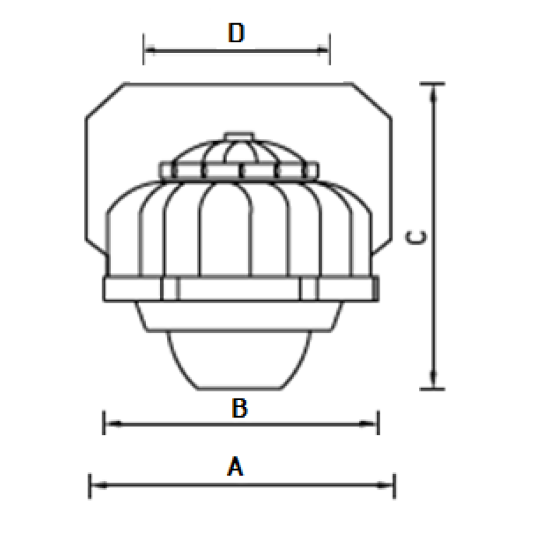 ACORN LED 20 RN1 D150 5000K with tempered glass