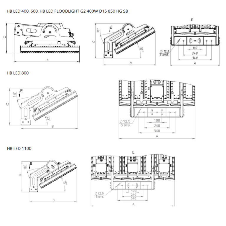 HB LED 1100 D30 4000K G2