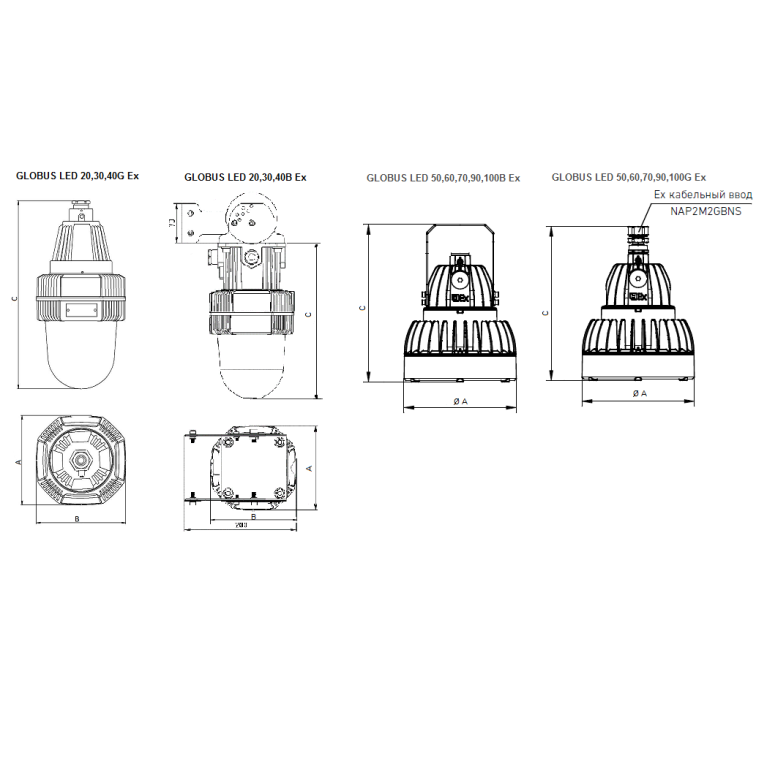 GLOBUS LED 70 D120 BT Ex