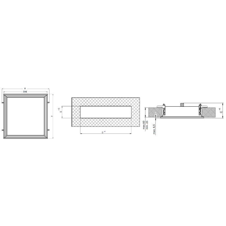 ADV/K UNI LED 645 4000K without mounting kit