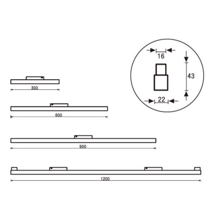 MGN FLAT.OPL/T 24W OPL 940 BK