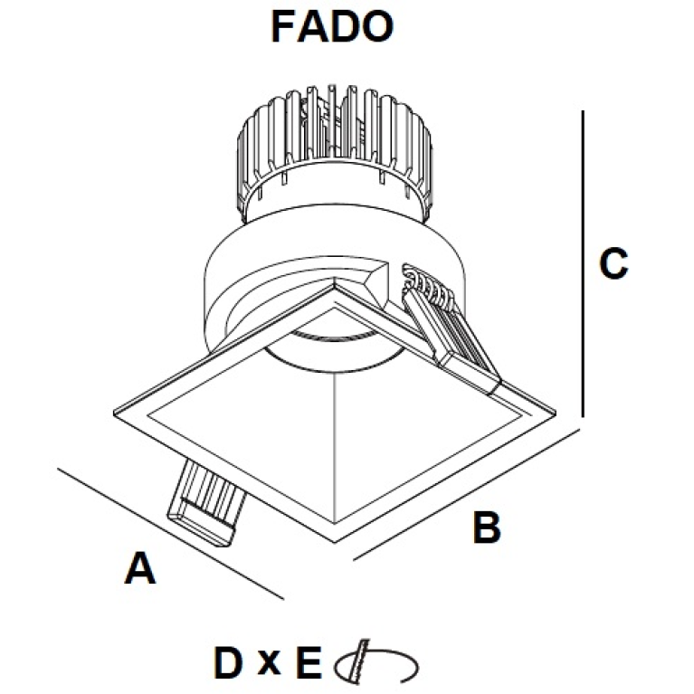 FADO 07 WH D45 3000K (with driver)