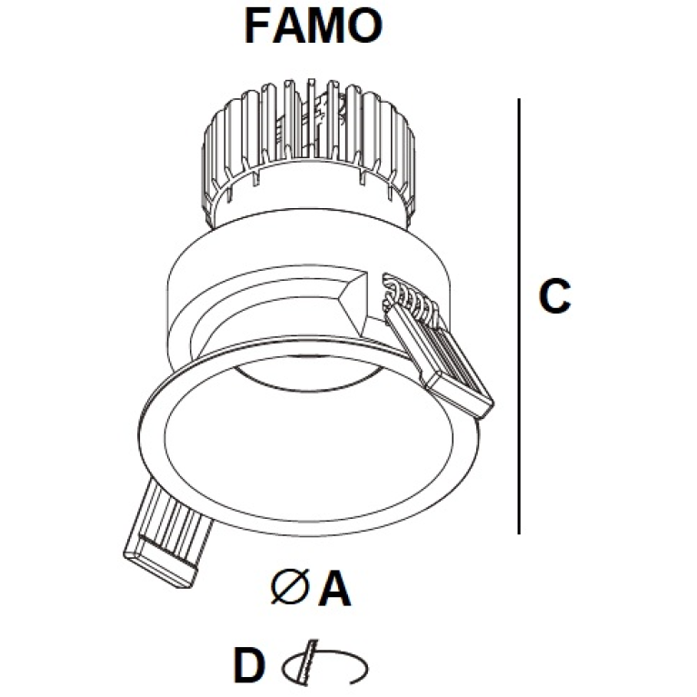 FAMO 13 WH D45 4000K (with driver)