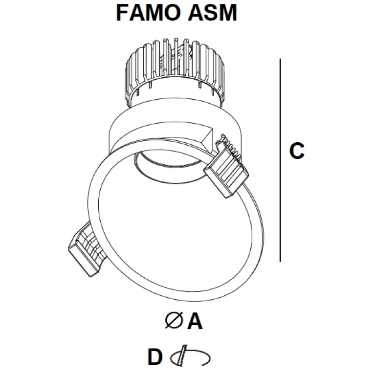 FAMO ASM 07 WH D45 4000K (with driver)