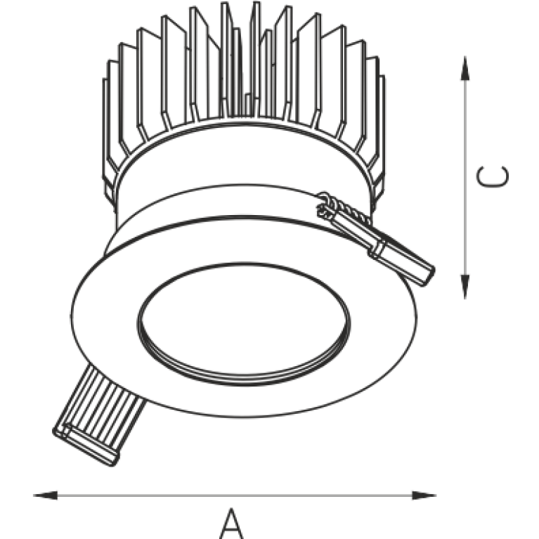 QUO IP65/IP20 07 WH D45 3000K 1-10V