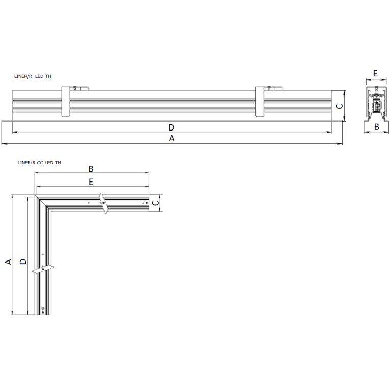 LINER/R DR LED 1200 TH W CH CF