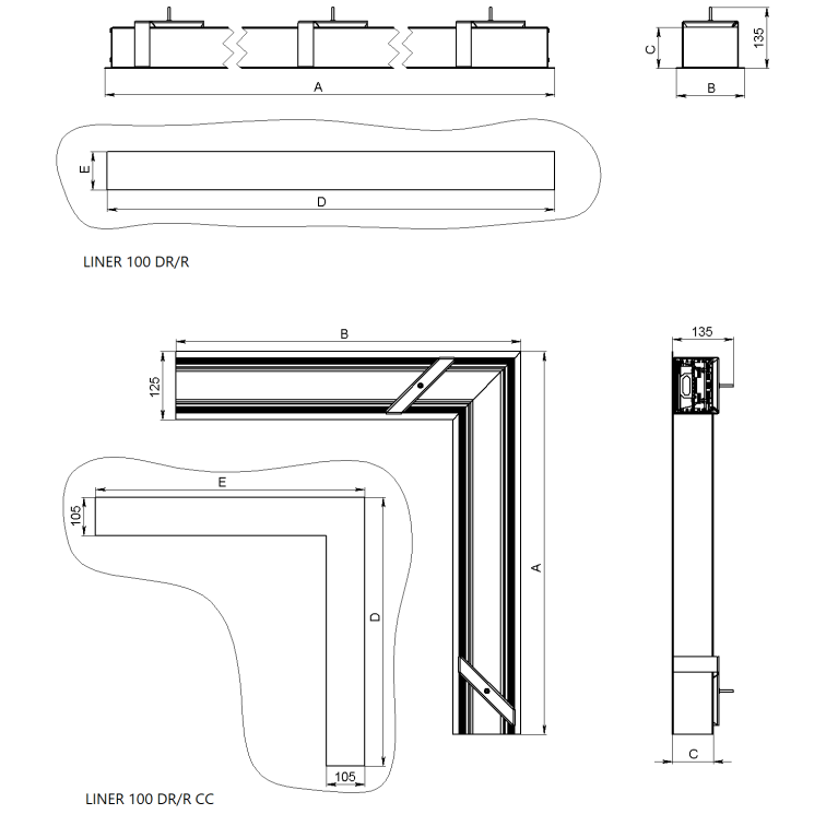 LINER 100 DR/R (610/610) 840 BK DALI CC