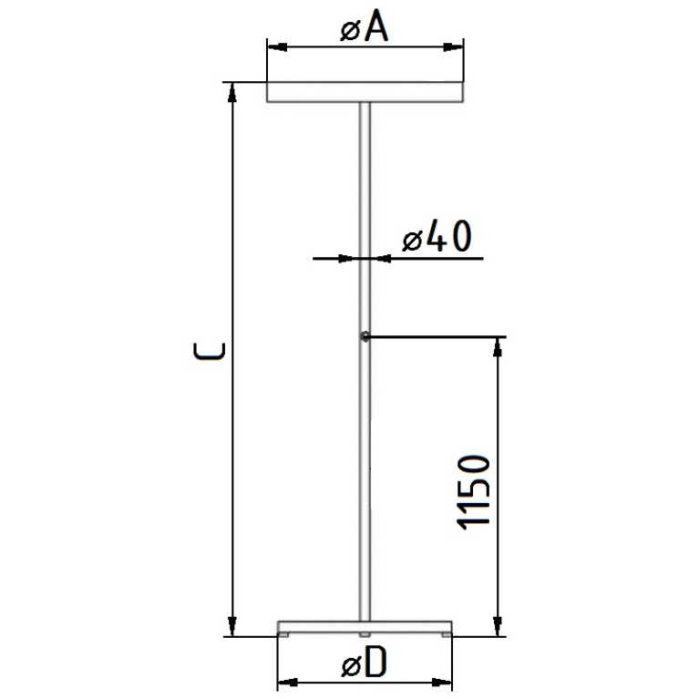 STANDSOL LED 65 (600) WH 4000K up/down (one button)
