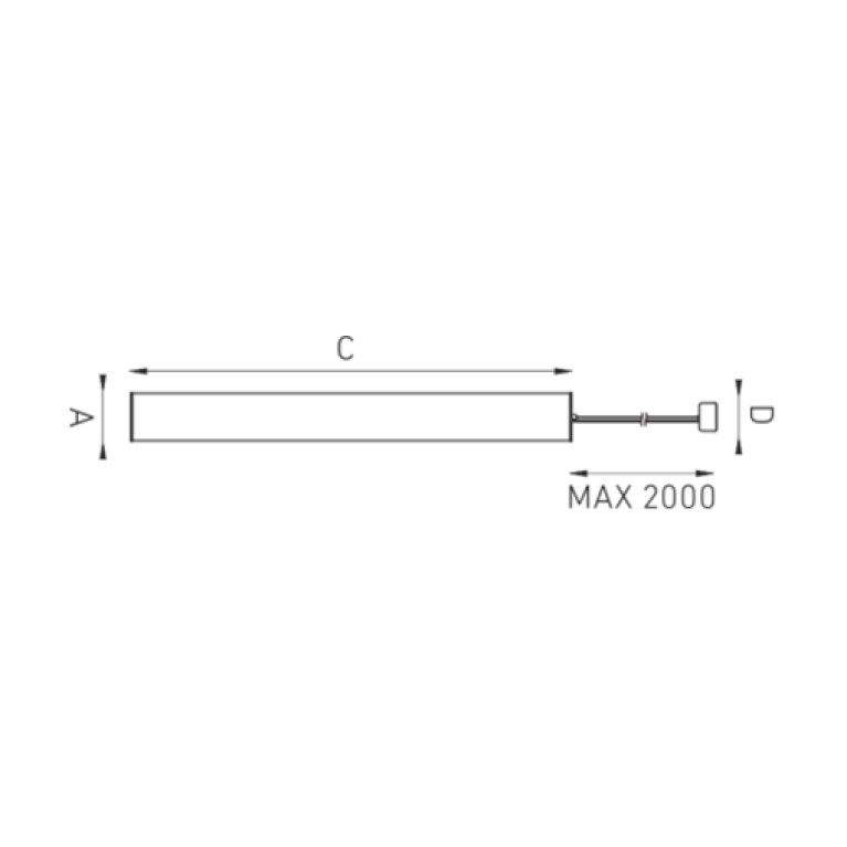 TUBE P LED 1625 3000K opal