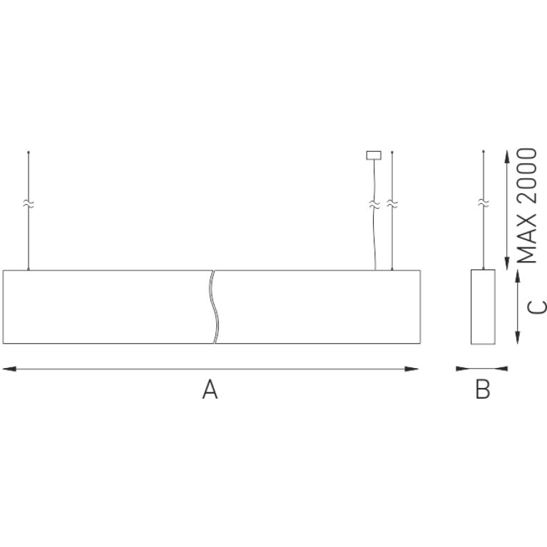 PROFILE 60H WH 1000 2.0x10.0W 4000K
