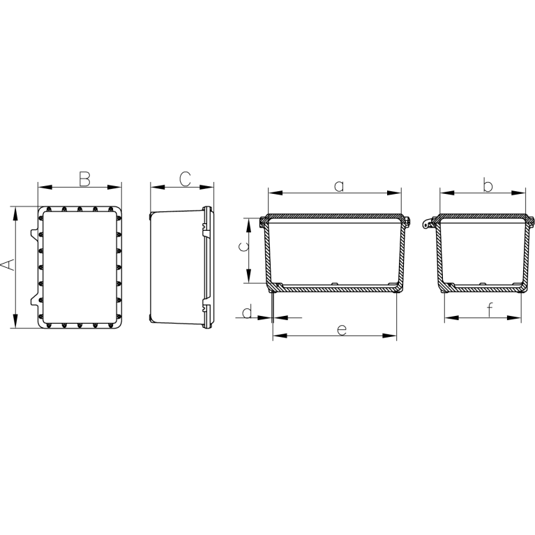 Оболочка алюминиевая взрывозащищенная LTJB-IIB-4055D