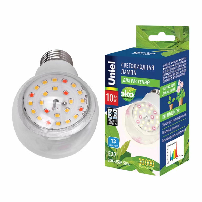 LED-A60-10W/SPFB/E27/CL PLP30WH торговой марки Uniel