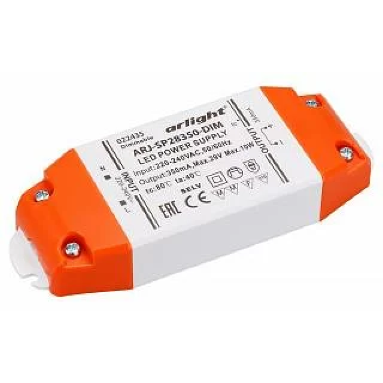 Блок питания ARJ-SP28350-DIM (10W, 350mA, PFC, Triac) Arlight арт. 022435