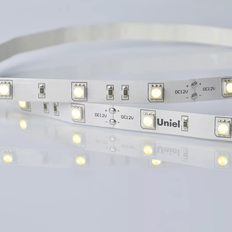 ULS-M22-5050-30LED/m-10mm-IP20-DC12V-7,2W/m-5M-4000K PROFI катушка в герметичной упаковке торговой марки Uniel