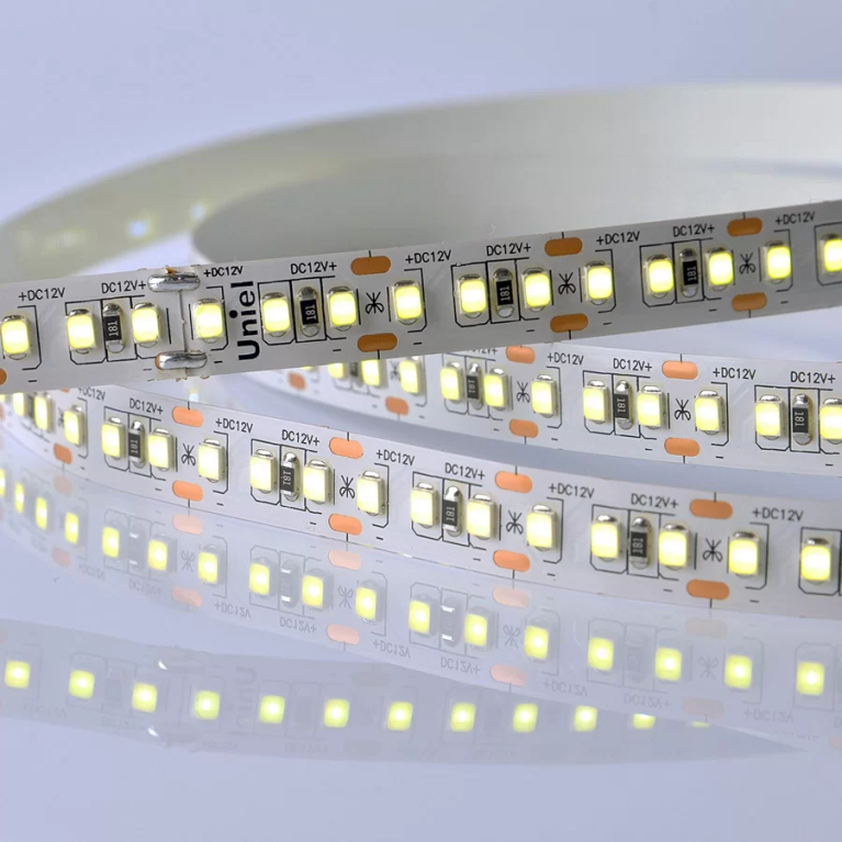 ULS-M14-2835-168LED/m-10mm-IP20-DC12V-14W/m-5M-6500K PROFI катушка в герметичной упаковке торговой марки Uniel