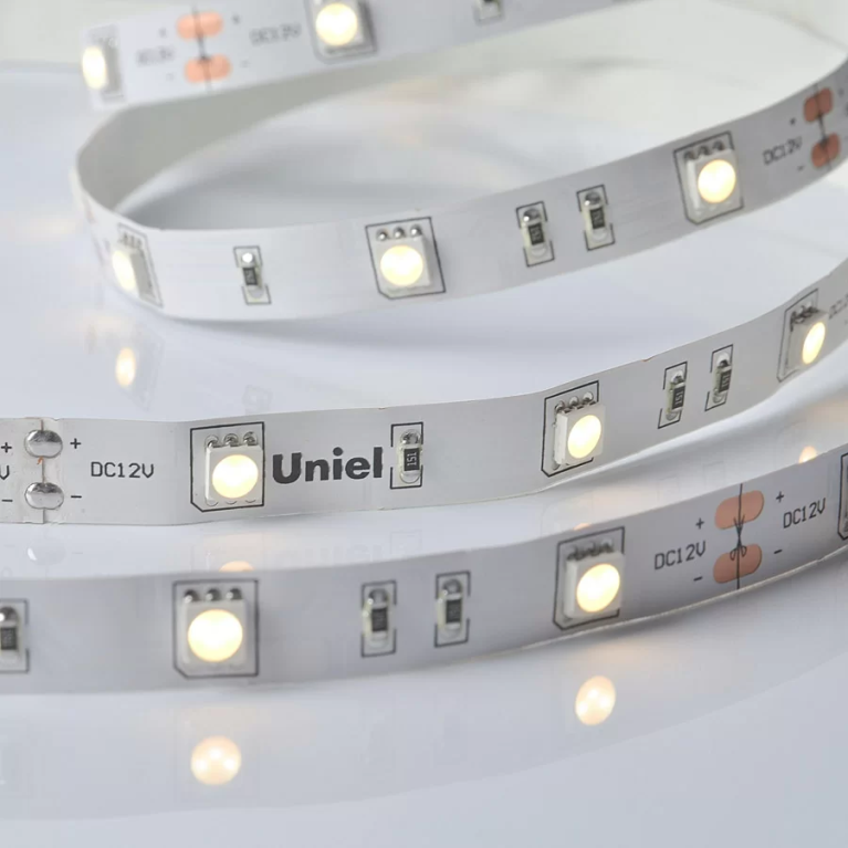 ULS-M22-5050-30LED/m-10mm-IP20-DC12V-7,2W/m-5M-3000K PROFI катушка в герметичной упаковке торговой марки Uniel