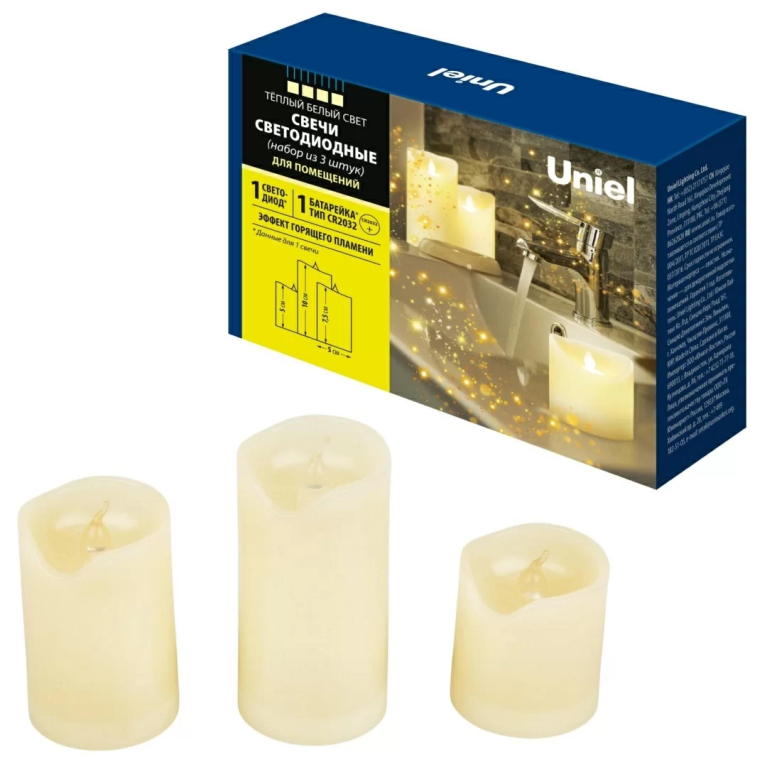 ULD-F060 WARM WHITE CANDLE SET3 торговой марки Uniel